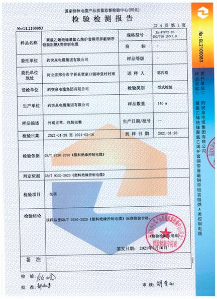 檢測報告